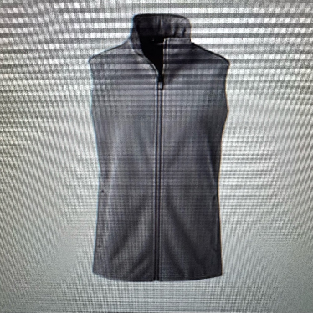 NWOT: Lands’ End Women’s Regular Marinac Fleece Vest Squall System Small  Gray